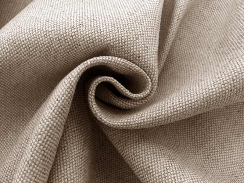 Tumbled Linen Cotton Upholstery in Oatmeal | B&J Fabrics